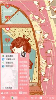 屋顶的猫之小女孩